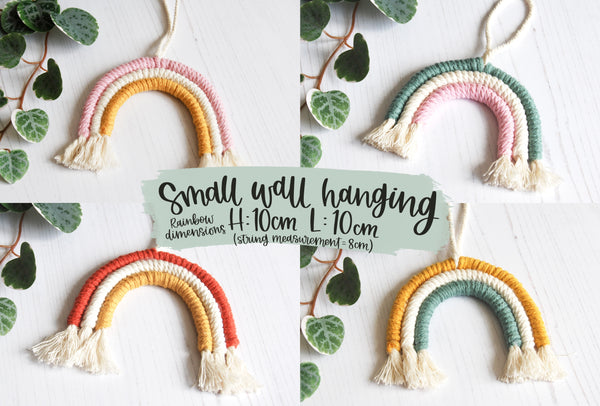 Load image into Gallery viewer, Handmade Macrame Rainbow Wall Hangings and Mini Keyrings