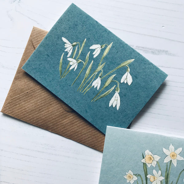 Load image into Gallery viewer, Set of Mini A7 Notecards With Spring Flower Illustrations
