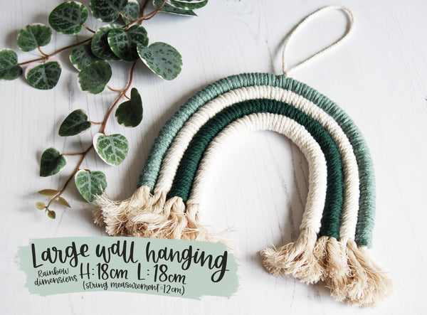 Load image into Gallery viewer, Handmade Macrame Rainbow Wall Hangings and Mini Keyrings