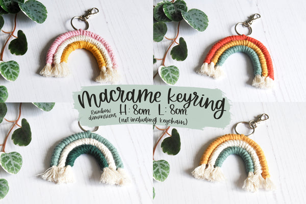 Load image into Gallery viewer, Handmade Macrame Rainbow Wall Hangings and Mini Keyrings