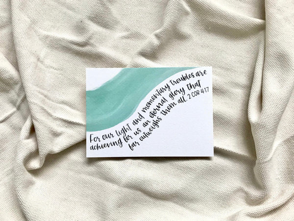 Load image into Gallery viewer, Set of 6 Bible Verse Postcards 2 Corinthians Verses