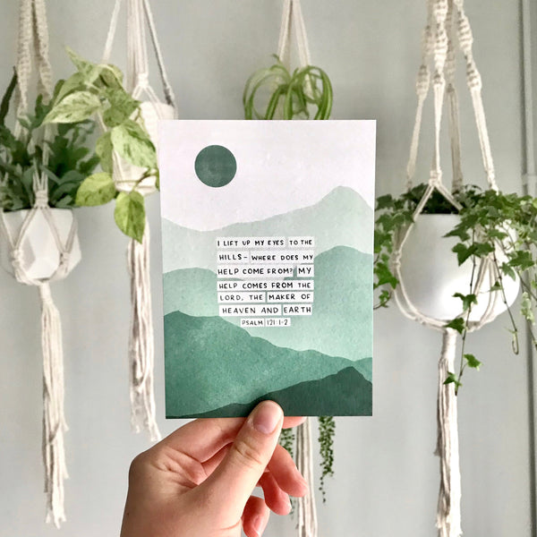 Load image into Gallery viewer, Set of 6 Psalm Postcards With Abstract Landscape Backgrounds