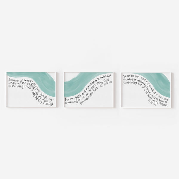 Load image into Gallery viewer, 3 FOR 2 Set of Bible Verse Prints from 2 Corinthians 4 - Unframed
