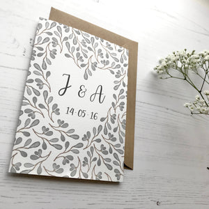 Personalised Heart Greetings Card With Custom Message