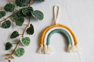 Handmade Macrame Rainbow Wall Hangings and Mini Keyrings