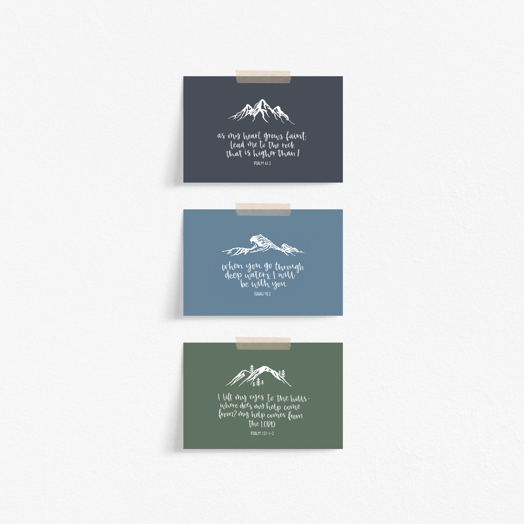 Set of 6 Bible Verse Postcards With Illustrations