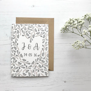 Personalised Heart Greetings Card With Custom Message