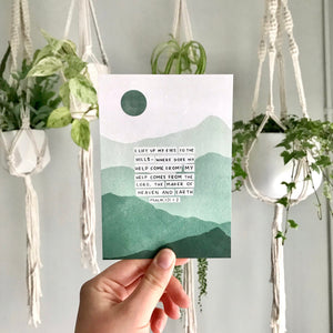 Set of 6 Psalm Postcards With Abstract Landscape Backgrounds