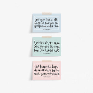 Set of 6 Bible Verse Postcards