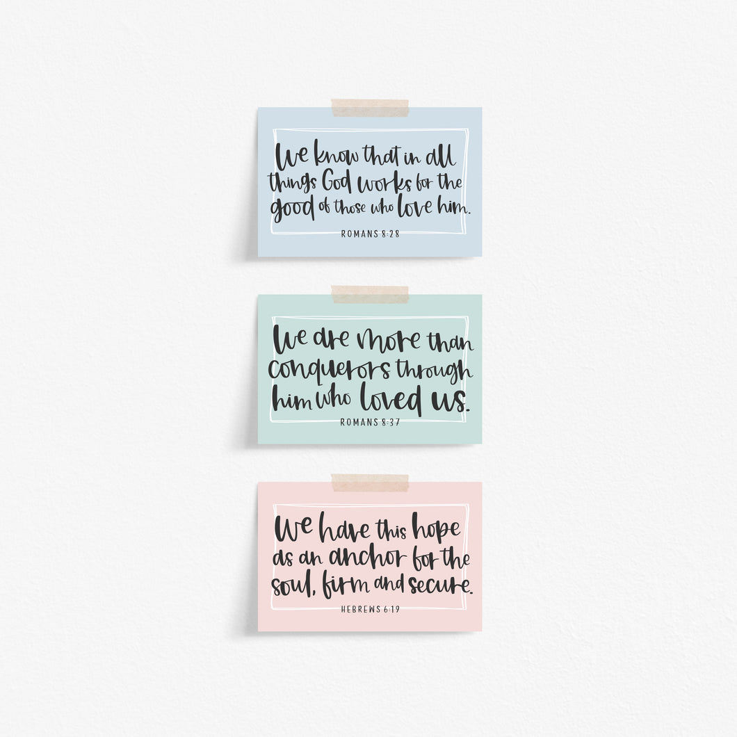 Set of 6 Bible Verse Postcards